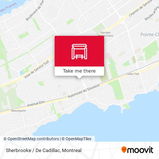 Sherbrooke / De Cadillac map