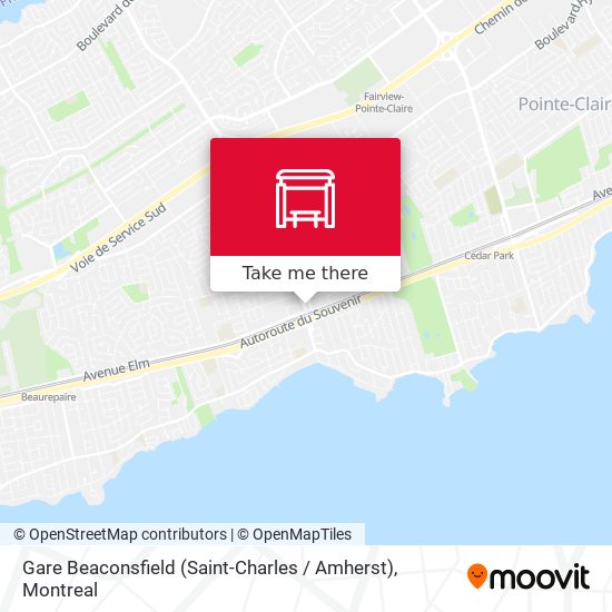 Gare Beaconsfield (Saint-Charles / Amherst) map