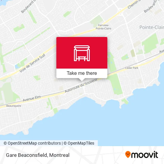 Gare Beaconsfield map