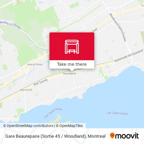 Gare Beaurepaire (Sortie 45 / Woodland) map