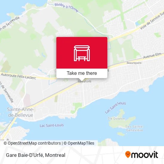 Gare Baie-D'Urfé map