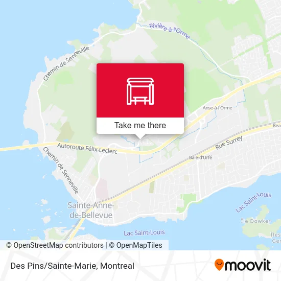 Des Pins/Sainte-Marie map