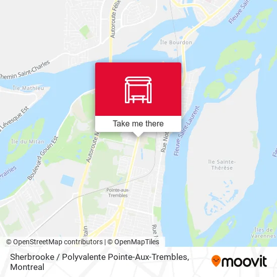 Sherbrooke / Polyvalente Pointe-Aux-Trembles map