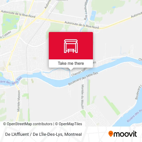 De L'Affluent / De L'Île-Des-Lys map