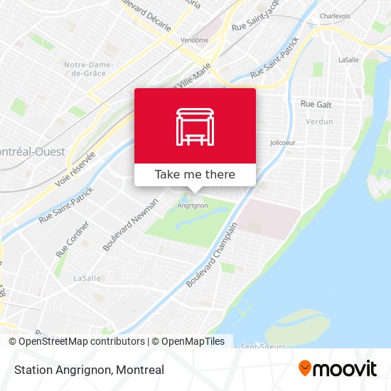Station Angrignon map