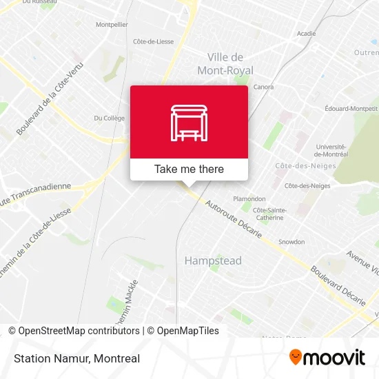 Station Namur map