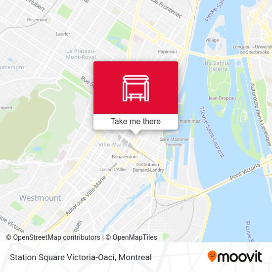 Station Square Victoria-Oaci map