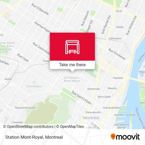 Station Mont-Royal map