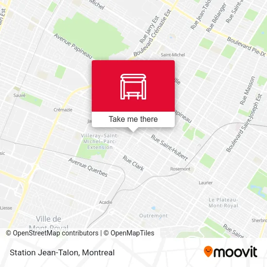 Station Jean-Talon map