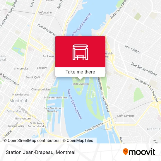 Station Jean-Drapeau map