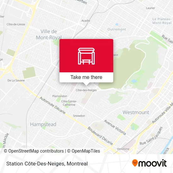 Station Côte-Des-Neiges map