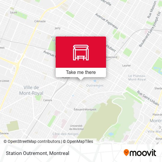 Station Outremont map