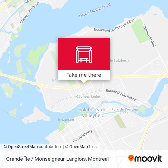 Grande-Île / Monseigneur-Langlois map