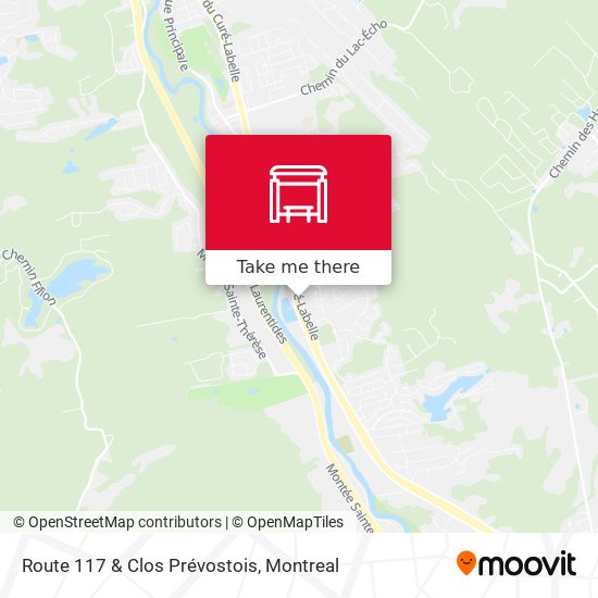 Route 117 & Clos Prévostois map