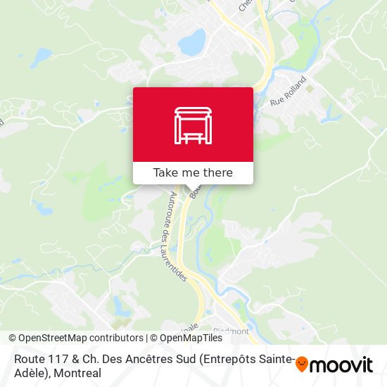 Route 117 & Ch. Des Ancêtres Sud (Entrepôts Sainte-Adèle) map