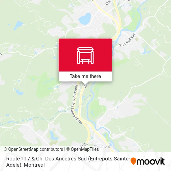 Route 117 & Ch. Des Ancêtres Sud (Entrepôts Sainte-Adèle) map