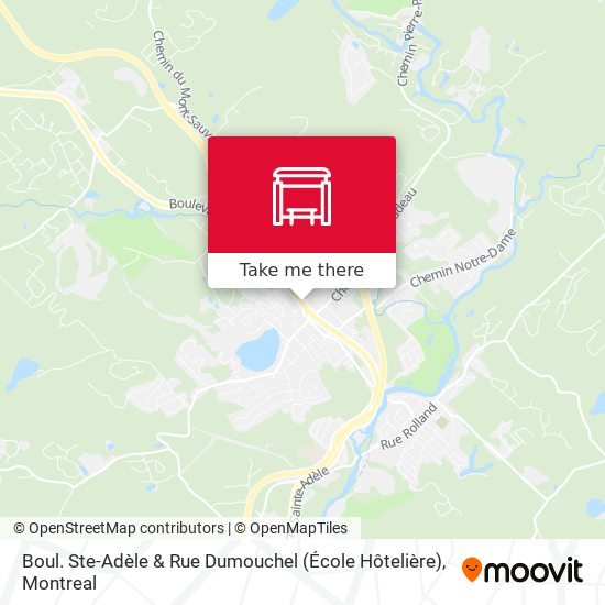 Boul. Ste-Adèle & Rue Dumouchel (École Hôtelière) map