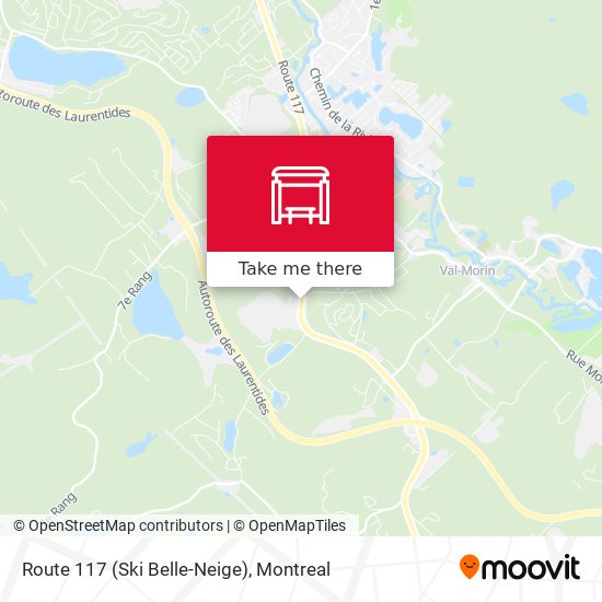 Route 117 (Ski Belle-Neige) map