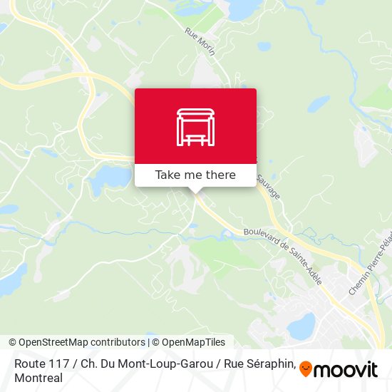 Route 117 / Ch. Du Mont-Loup-Garou / Rue Séraphin map