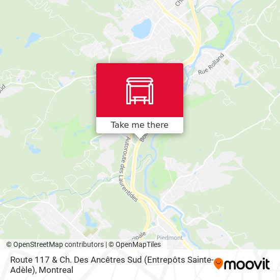 Route 117 & Ch. Des Ancêtres Sud (Entrepôts Sainte-Adèle) map