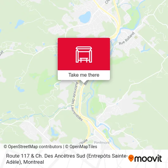 Route 117 & Ch. Des Ancêtres Sud (Entrepôts Sainte-Adèle) map