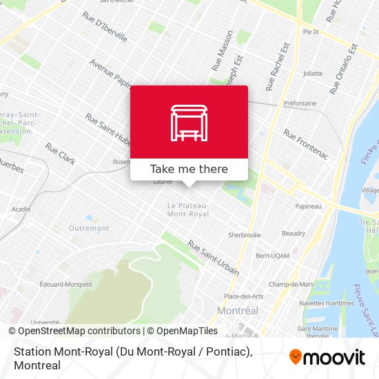 Station Mont-Royal (Du Mont-Royal / Pontiac) map
