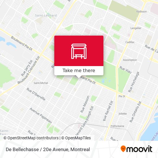 De Bellechasse / 20e Avenue map
