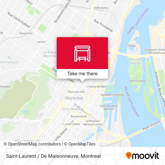 Saint-Laurent / De Maisonneuve map