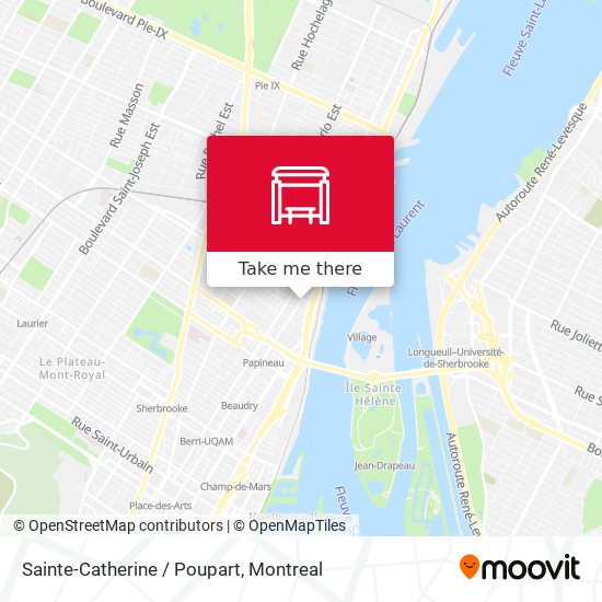Sainte-Catherine / Poupart map