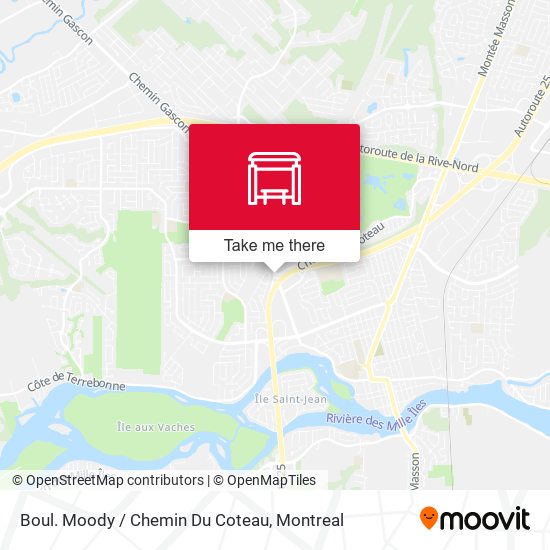 Boul. Moody / Chemin Du Coteau map