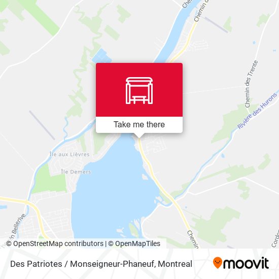 Des Patriotes / Monseigneur-Phaneuf map