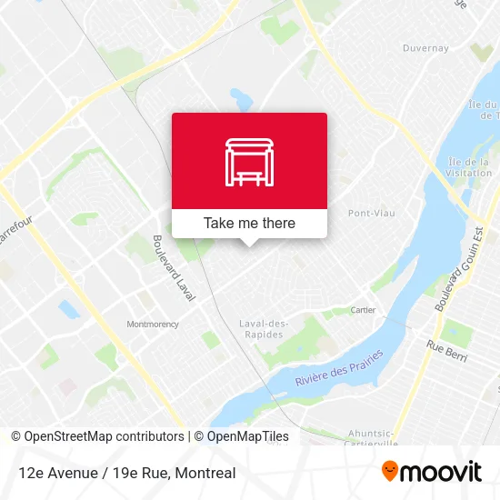 12e Avenue / 19e Rue map