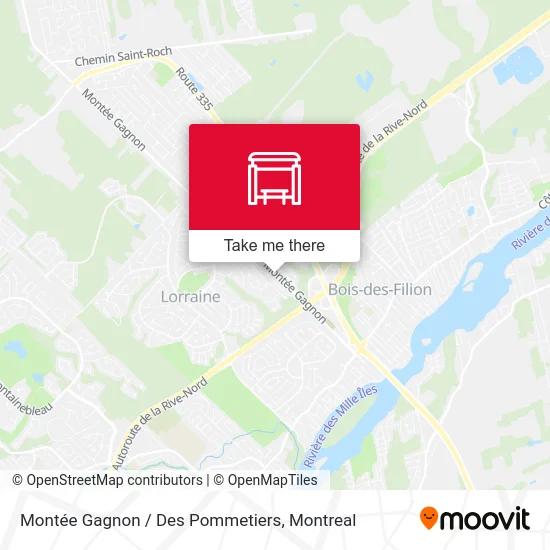Montée Gagnon / Des Pommetiers map