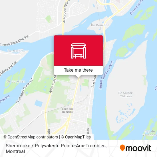 Sherbrooke / Polyvalente Pointe-Aux-Trembles map