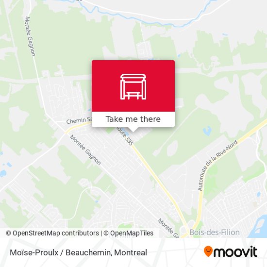 Moïse-Proulx / Beauchemin map