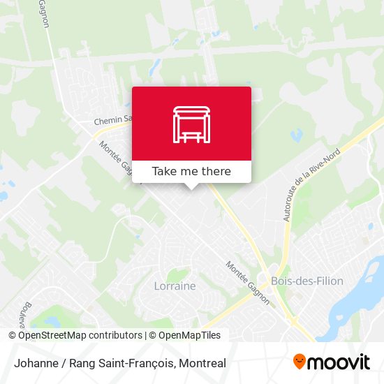 Johanne / Rang Saint-François map