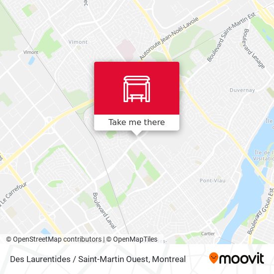 Des Laurentides / Saint-Martin Ouest map