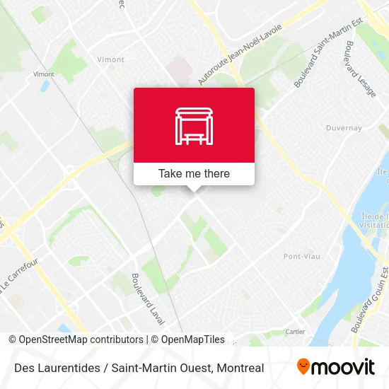 Des Laurentides / Saint-Martin Ouest map