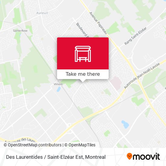 Des Laurentides / Saint-Elzéar Est map