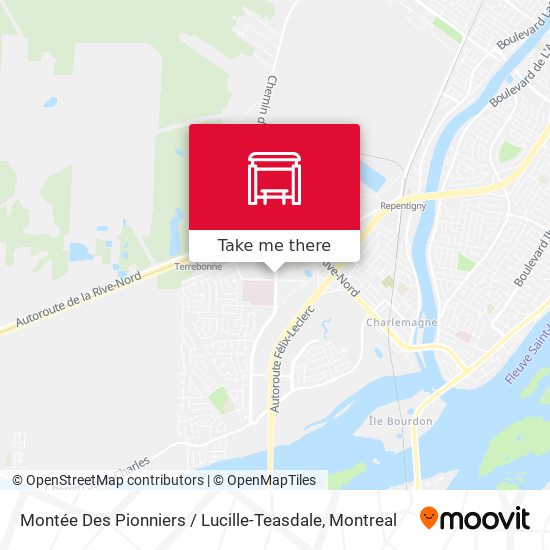 Montée Des Pionniers / Lucille-Teasdale map