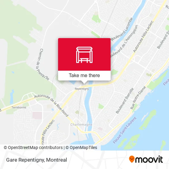 Gare Repentigny map