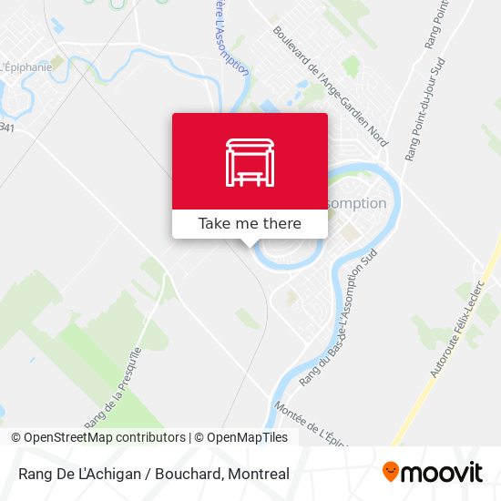 Rang De L'Achigan / Bouchard map