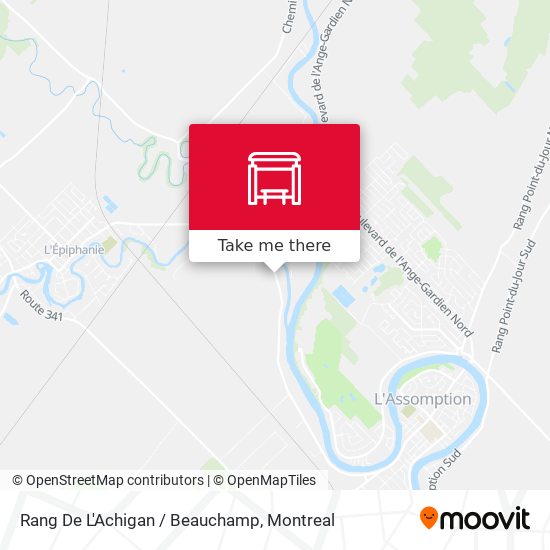 Rang De L'Achigan / Beauchamp map