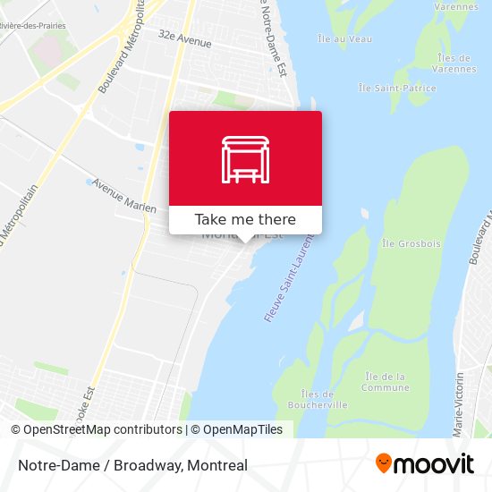 Notre-Dame / Broadway map