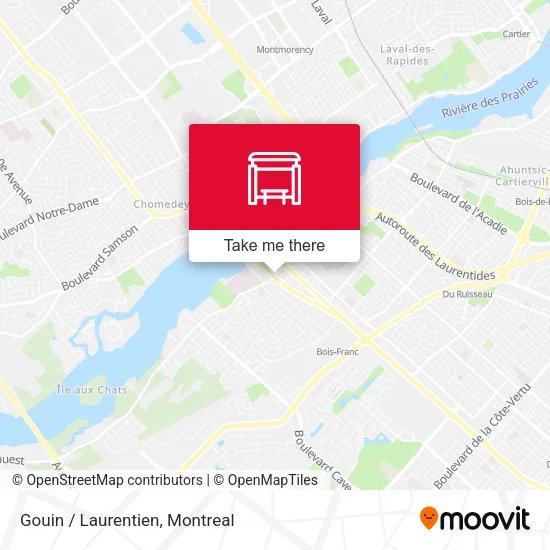 Gouin / Laurentien map