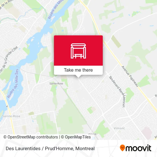 Des Laurentides / Prud'Homme map