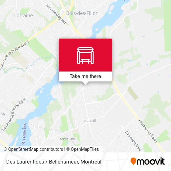 Des Laurentides / Bellehumeur map