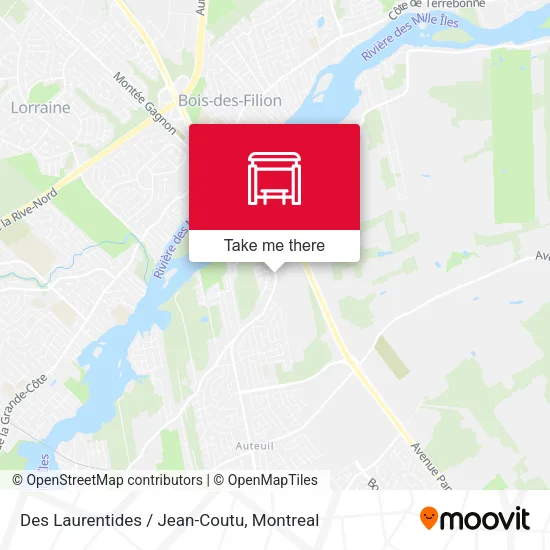 Des Laurentides / Jean-Coutu map