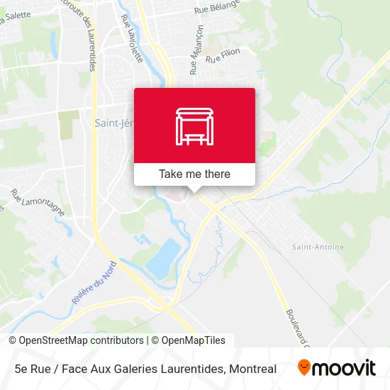 5e Rue / Face Aux Galeries Laurentides map