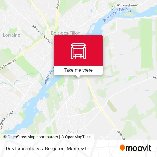 Des Laurentides / Bergeron map